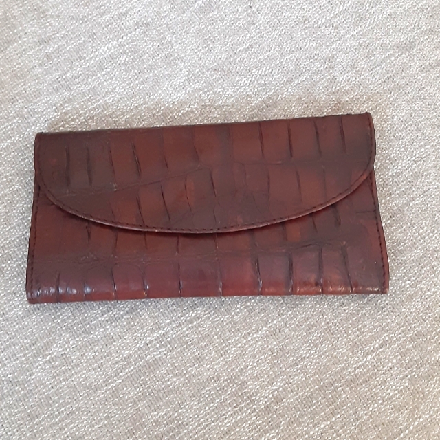 Brown Crocodile Embossed Wallet